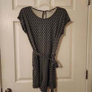 Black and White Patterned Dress